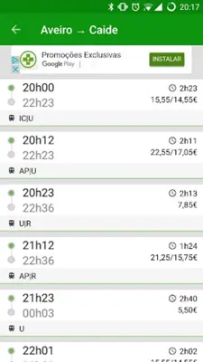 Comboios android App screenshot 2